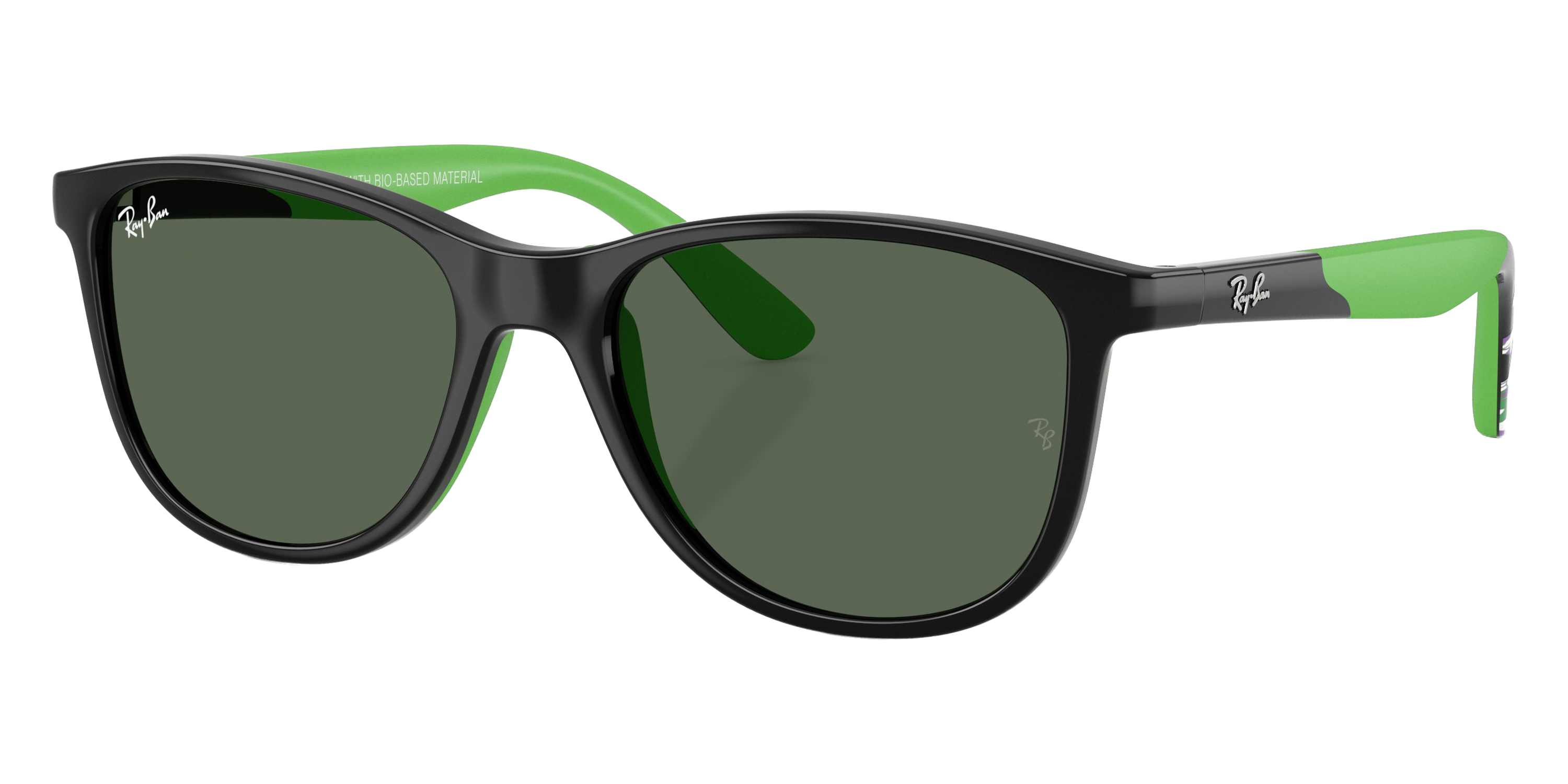 Color: Black and Rubber Green (719371) - Ray-Ban RJ9077S71937149