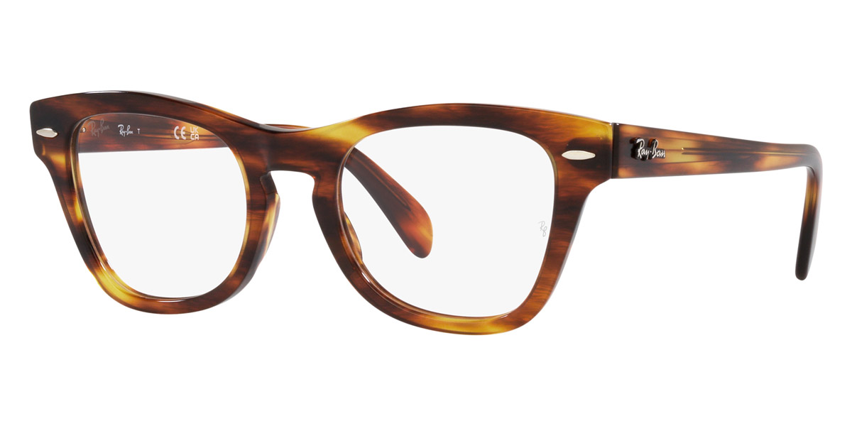 Color: Striped Havana (2144) - Ray-Ban RX0707V214448