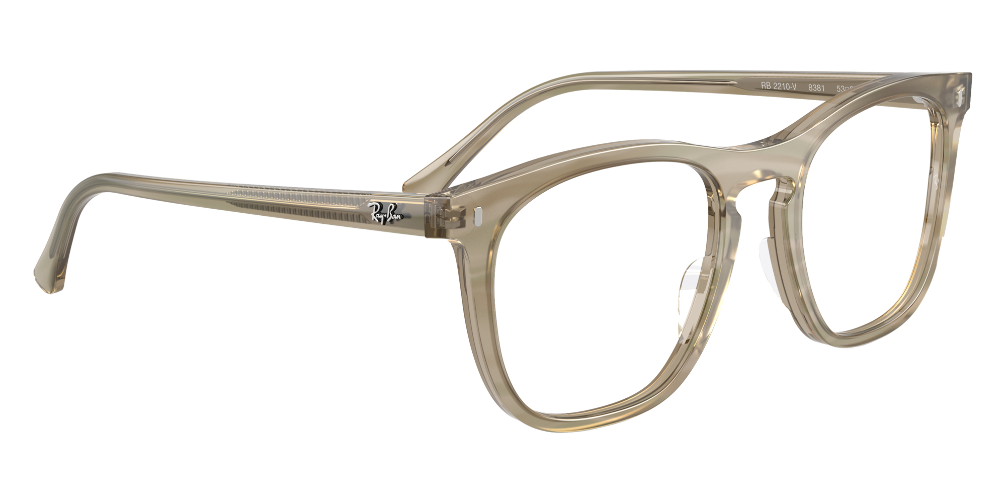 Color: Photo Striped Gray (8381) - Ray-Ban RX2210V838153