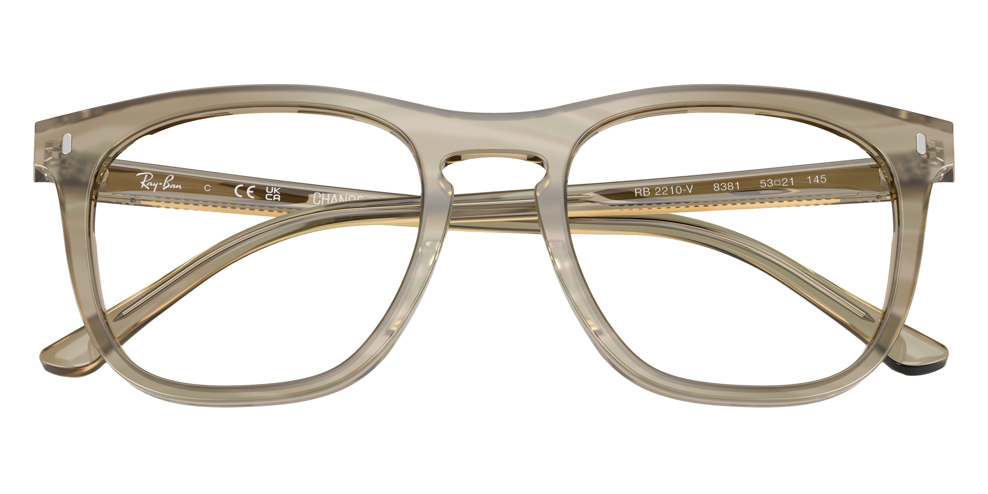 Color: Photo Striped Gray (8381) - Ray-Ban RX2210V838153