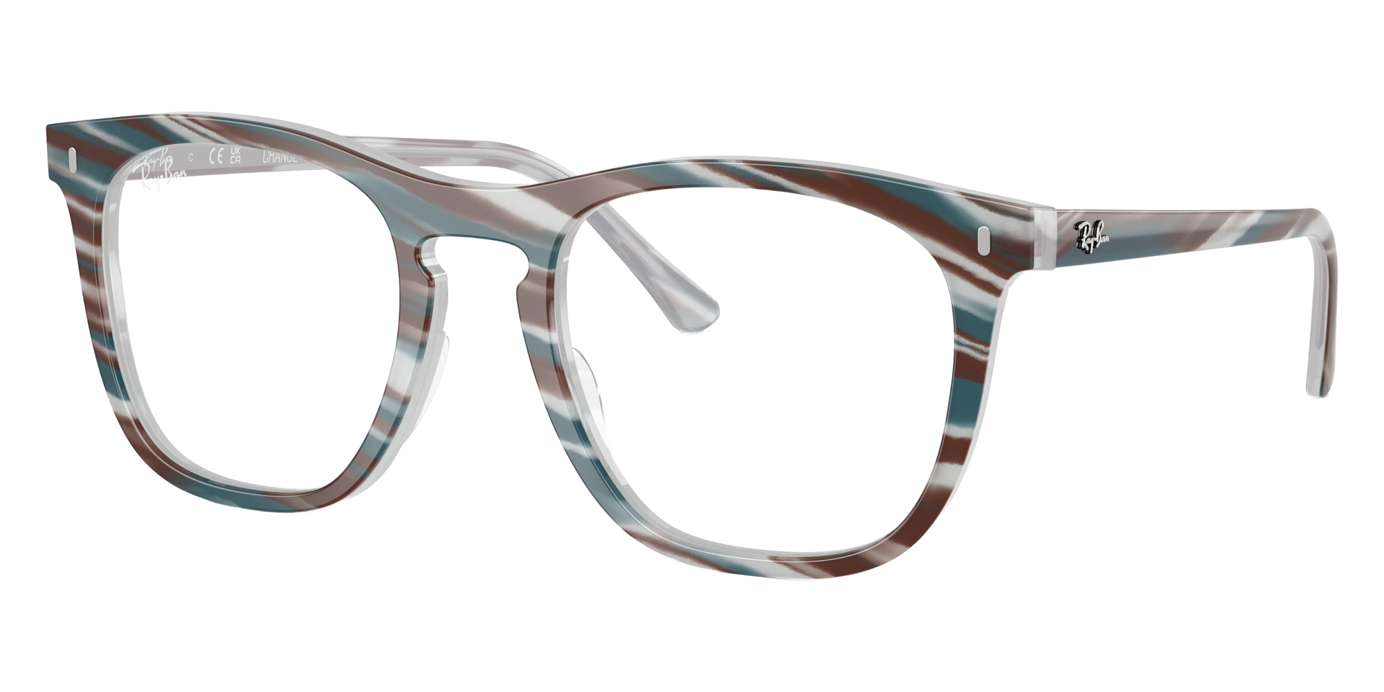 Color: Photo Striped Light Blue (8382) - Ray-Ban RX2210V838253