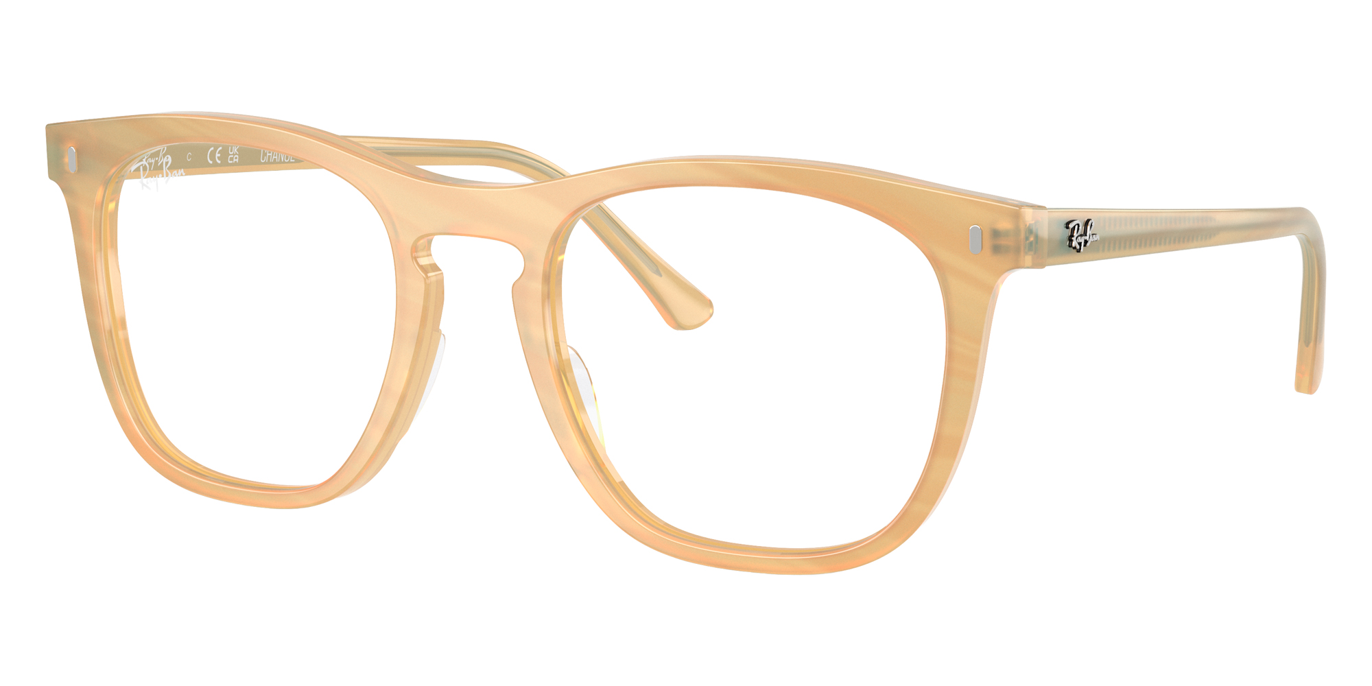 Color: Photo Striped Brown (8383) - Ray-Ban RX2210V838353