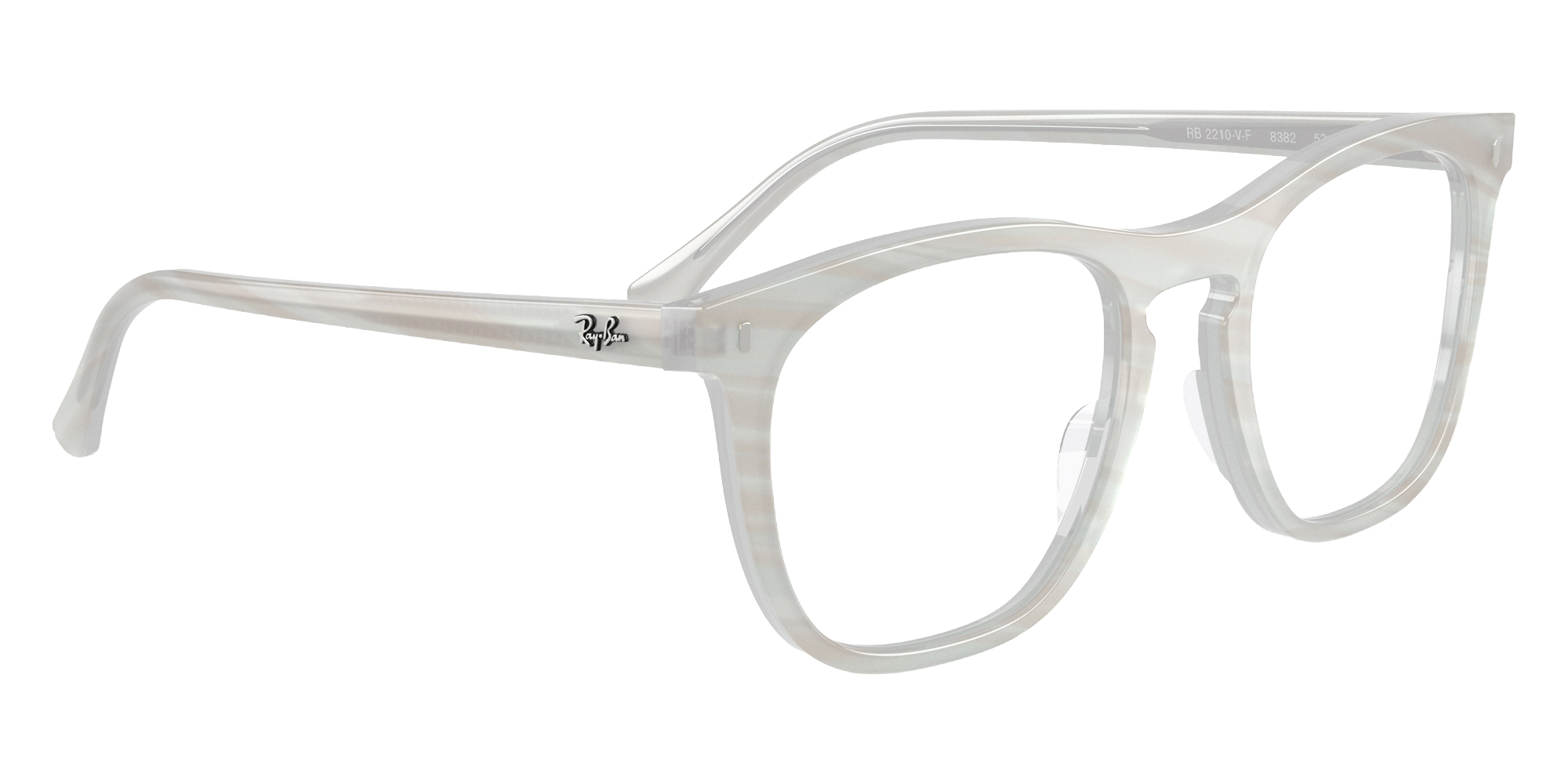 Color: Photo Striped Light Blue (8382) - Ray-Ban RX2210VF838253