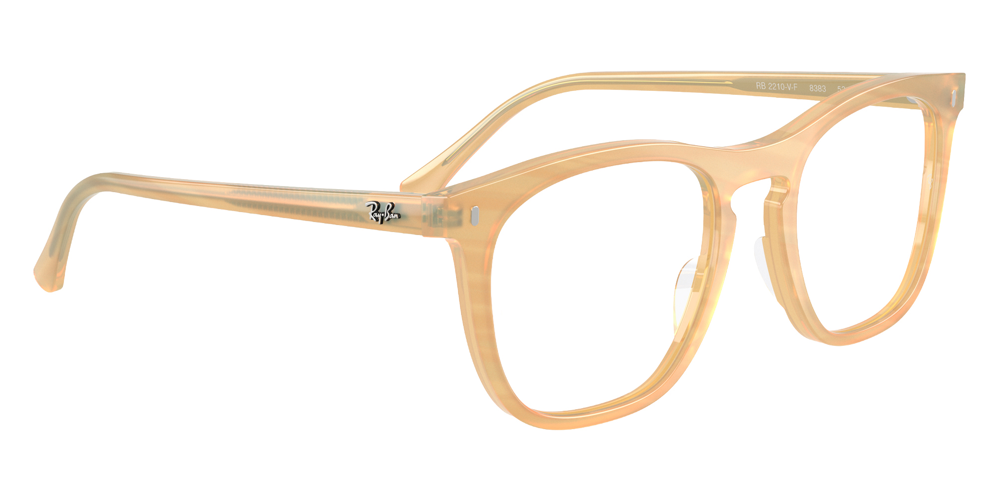 Color: Photo Striped Brown (8383) - Ray-Ban RX2210VF838353