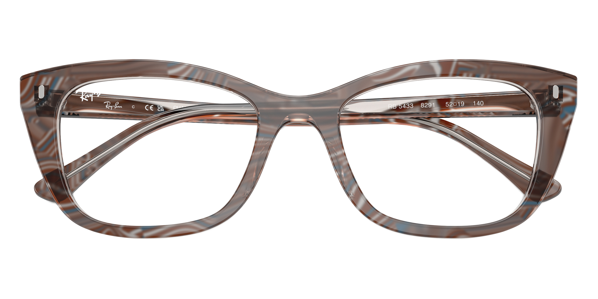 Color: Photo Waves Gray (8291) - Ray-Ban RX5433829152