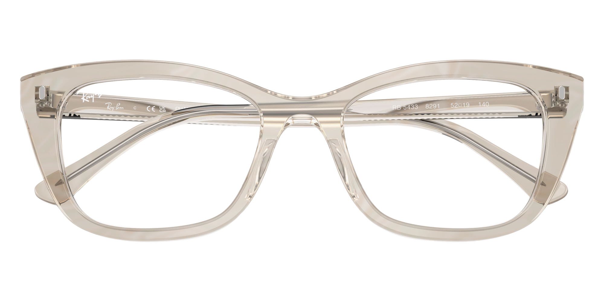 Color: Photo Waves Gray (8291) - Ray-Ban RX5433829152