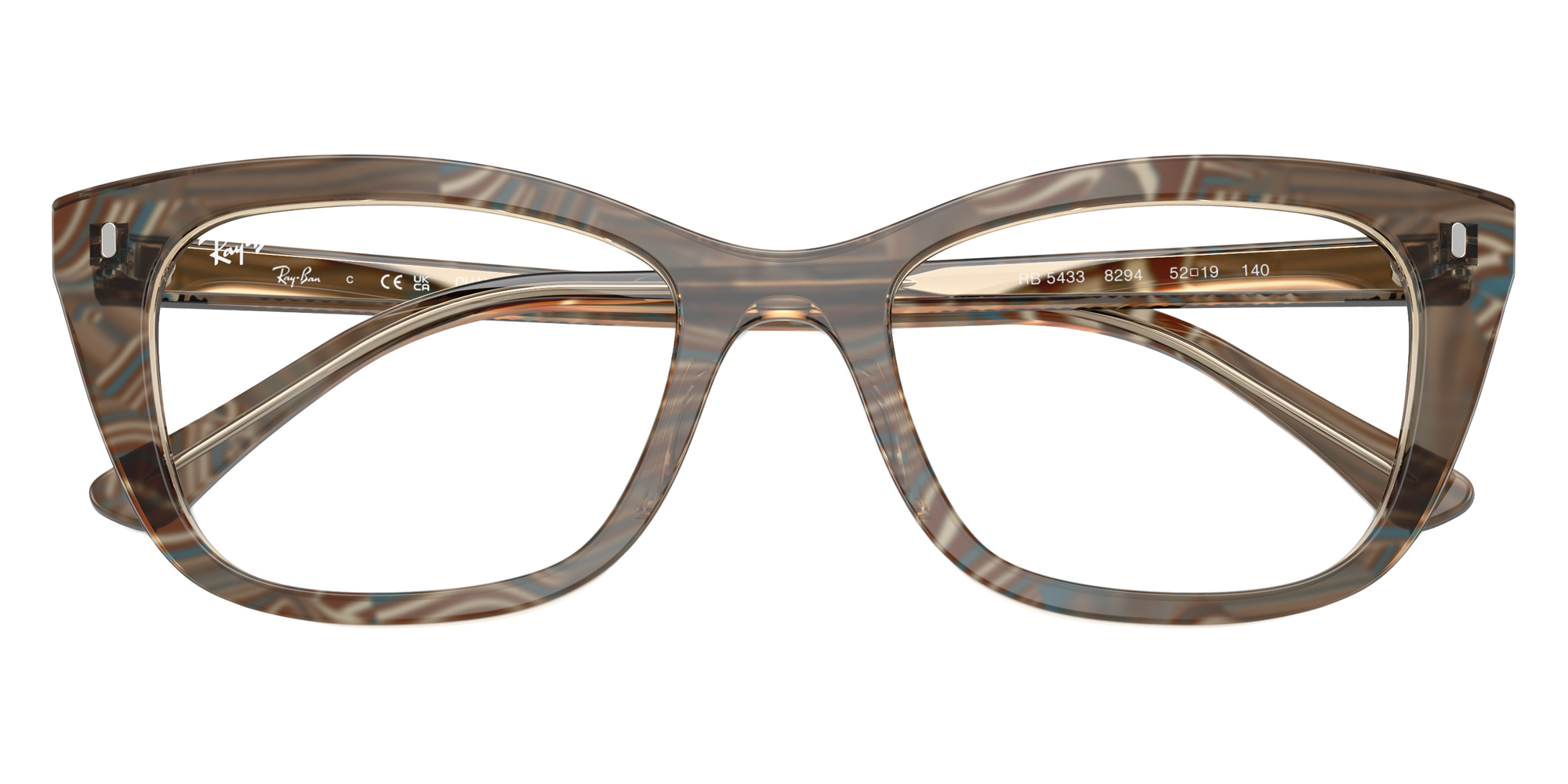 Color: Photo Waves Brown (8294) - Ray-Ban RX5433829450