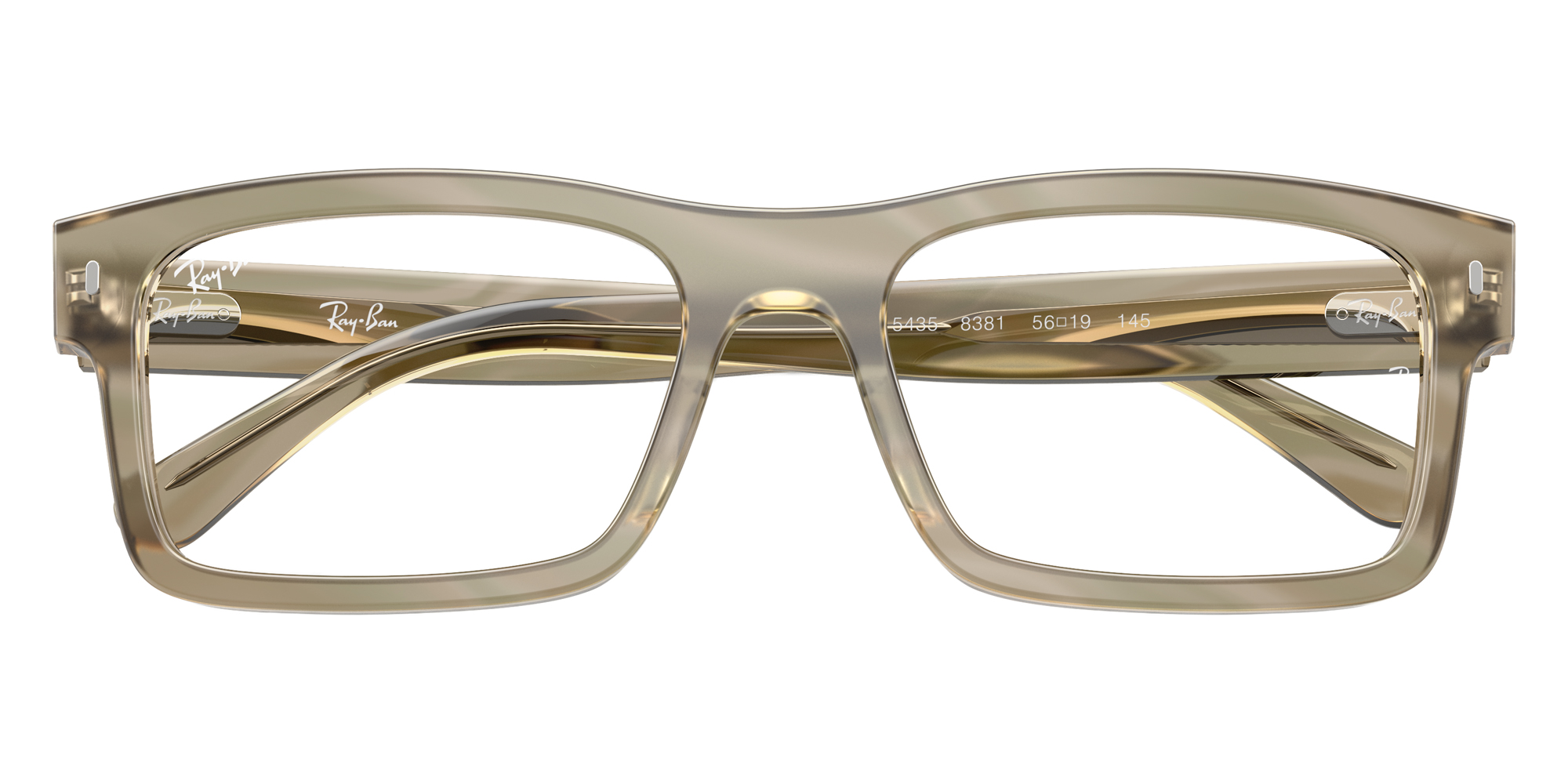 Color: Photo Striped Gray (8381) - Ray-Ban RX5435838154