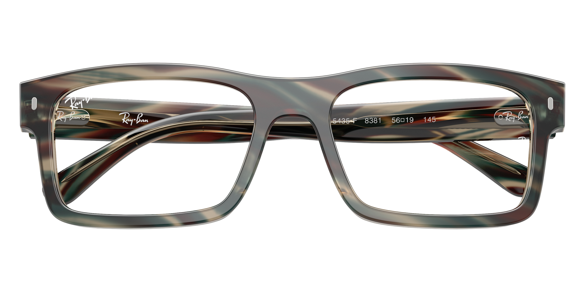 Color: Photo Striped Gray (8381) - Ray-Ban RX5435F838156