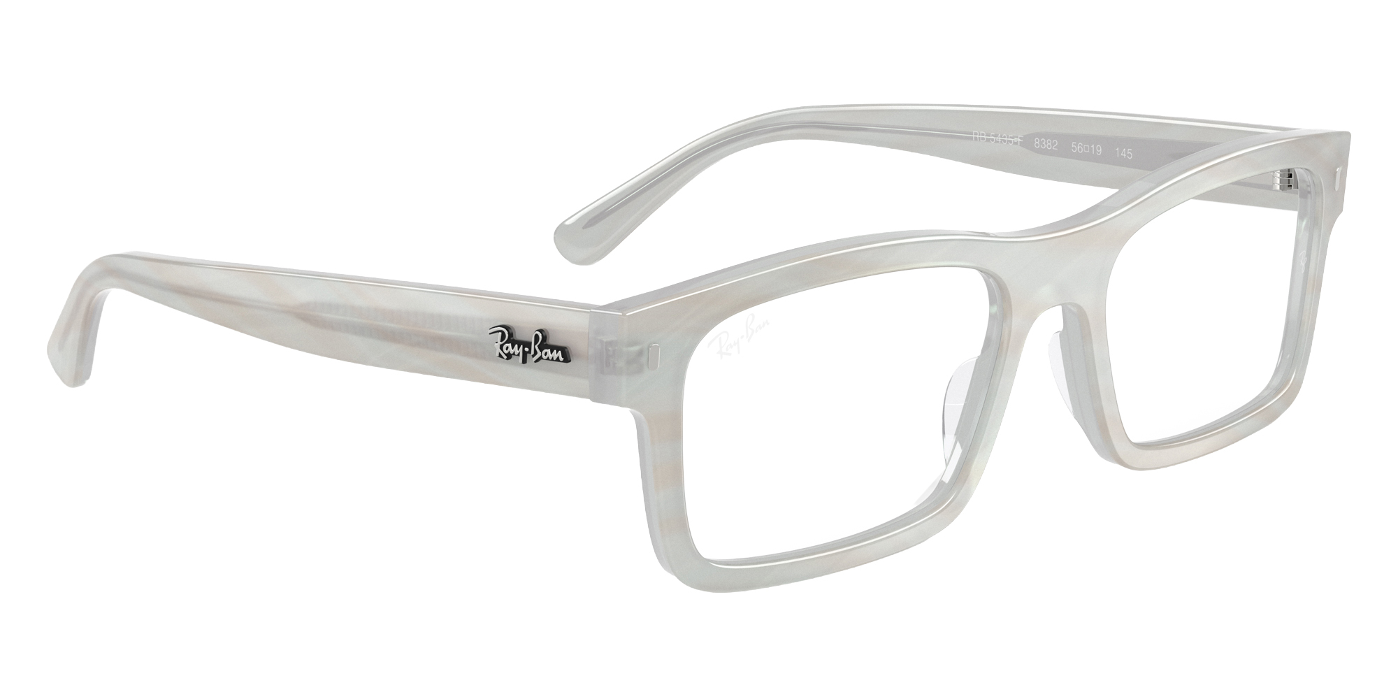 Color: Photo Striped Light Blue (8382) - Ray-Ban RX5435F838256