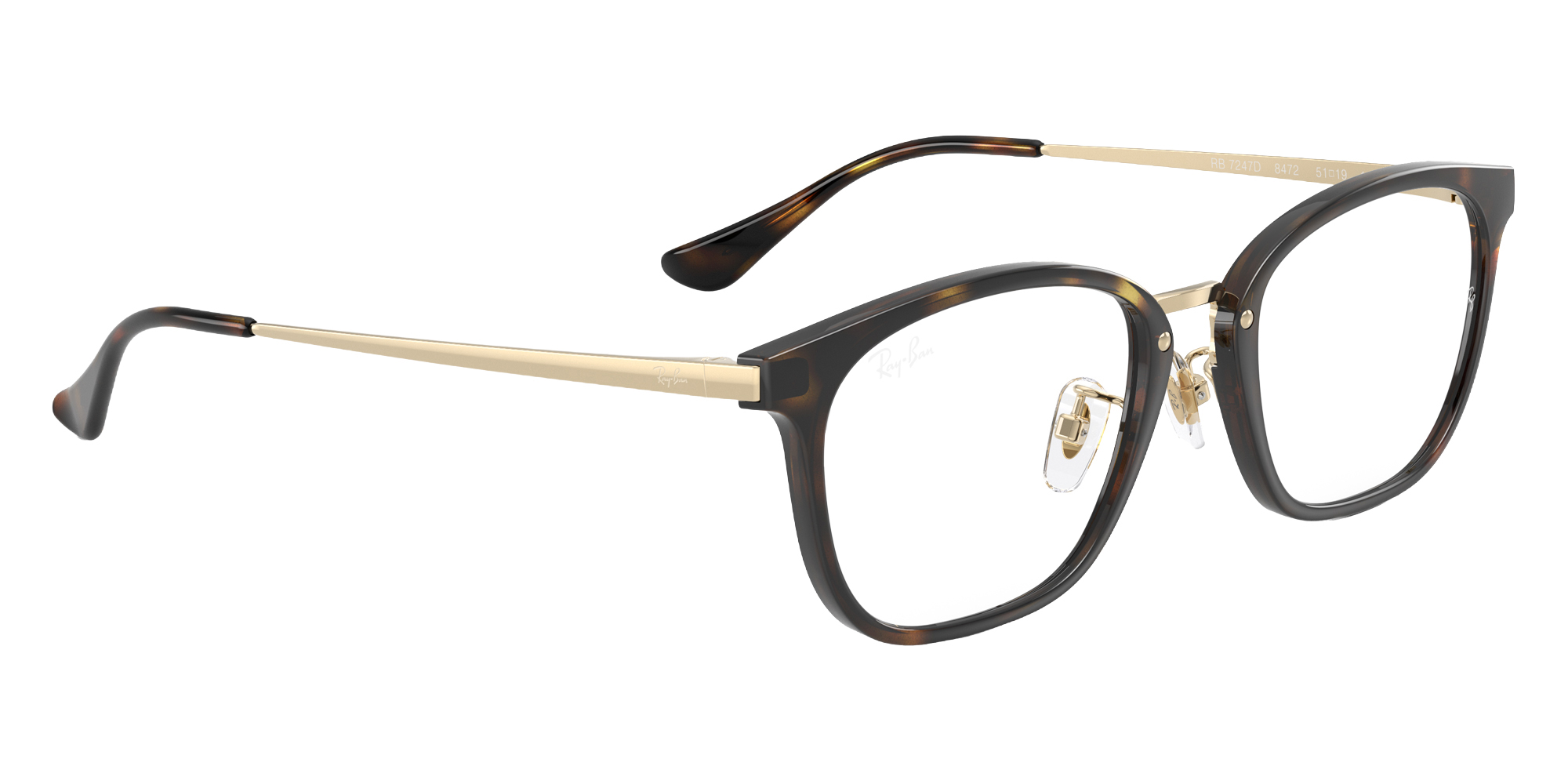 Color: Havana on Pale Gold (8472) - Ray-Ban RX7247D847251