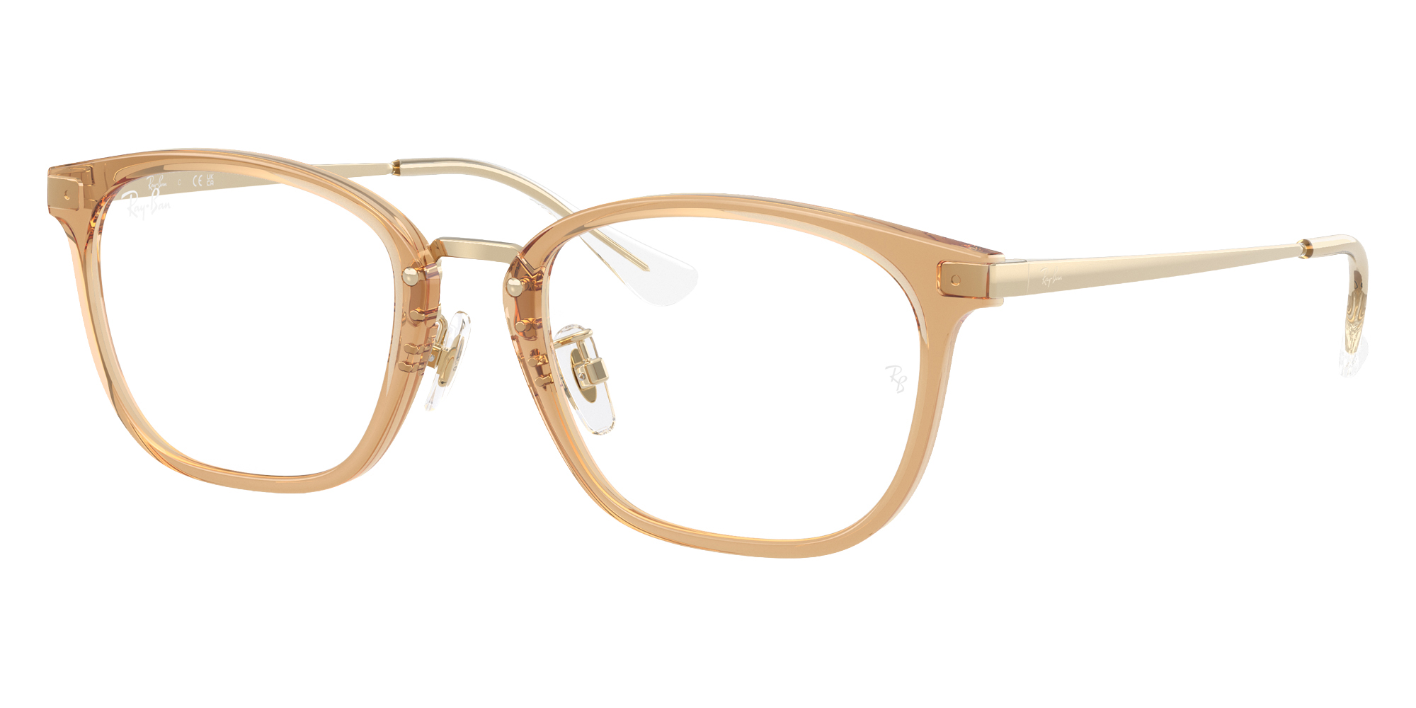 Color: Transparent Brown on Pale Gold (8473) - Ray-Ban RX7247D847351