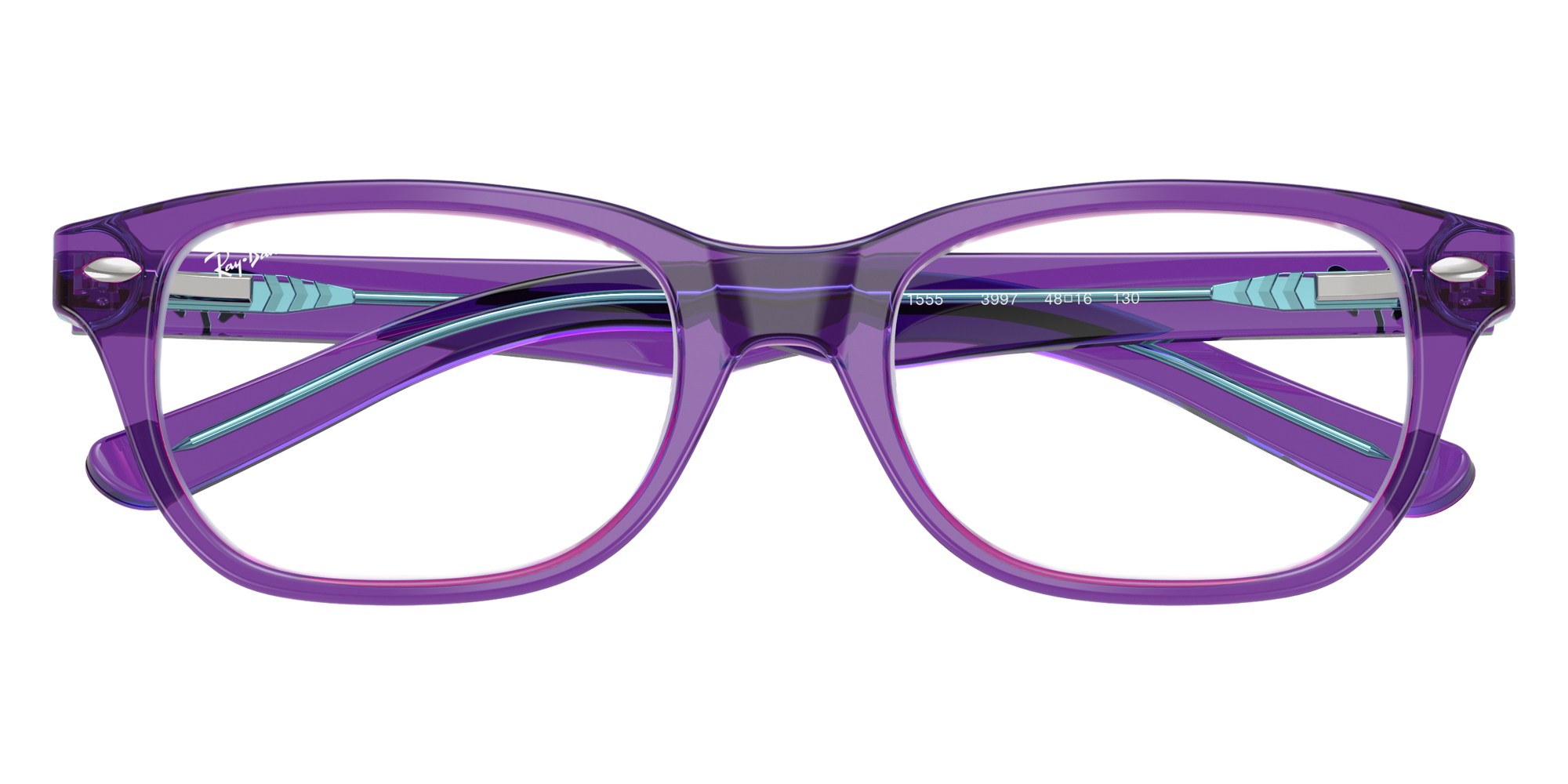 Color: Transparent Violet and Light Blue (3997) - Ray-Ban RY1555399746