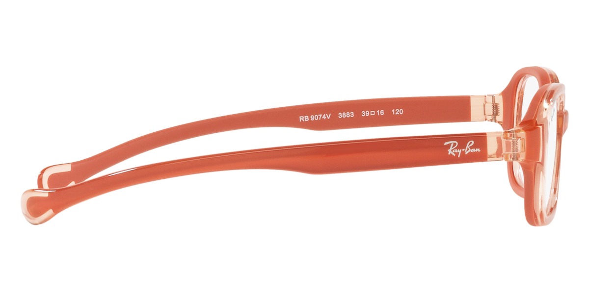 Color: Orange on Rubber Dark Orange (3883) - Ray-Ban RY9074V388341