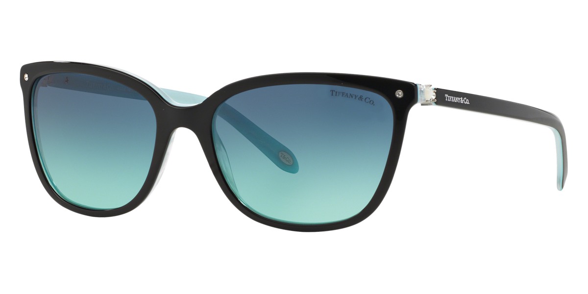 Color: Black on Tiffany Blue Striped (81939S) - Tiffany TF4105HB81939S55