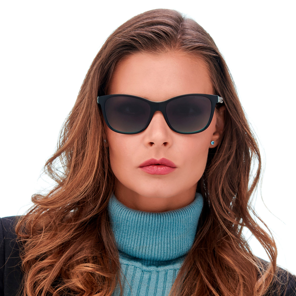 Color: Black on Tiffany Blue (80559S) - Tiffany TF4174B80559S56