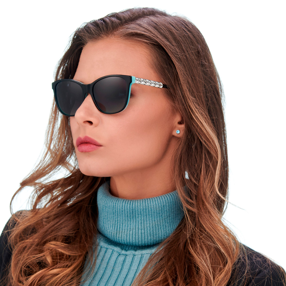 Color: Black on Tiffany Blue (80559S) - Tiffany TF4174B80559S56