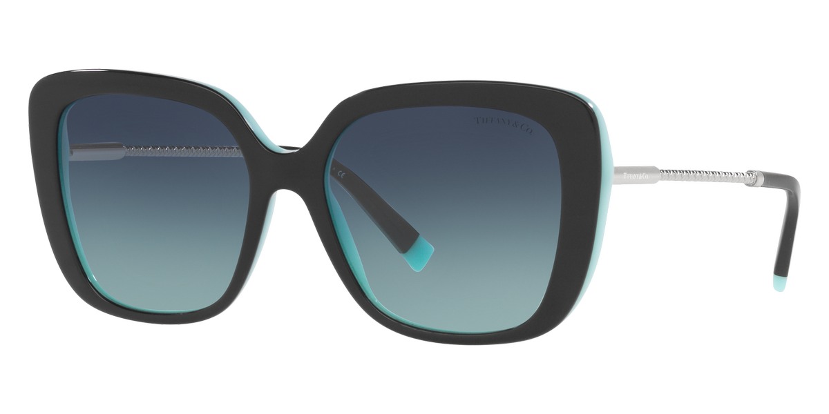 Tiffany TF4177 80559S 55 Black On Tiffany Blue Sunglasses