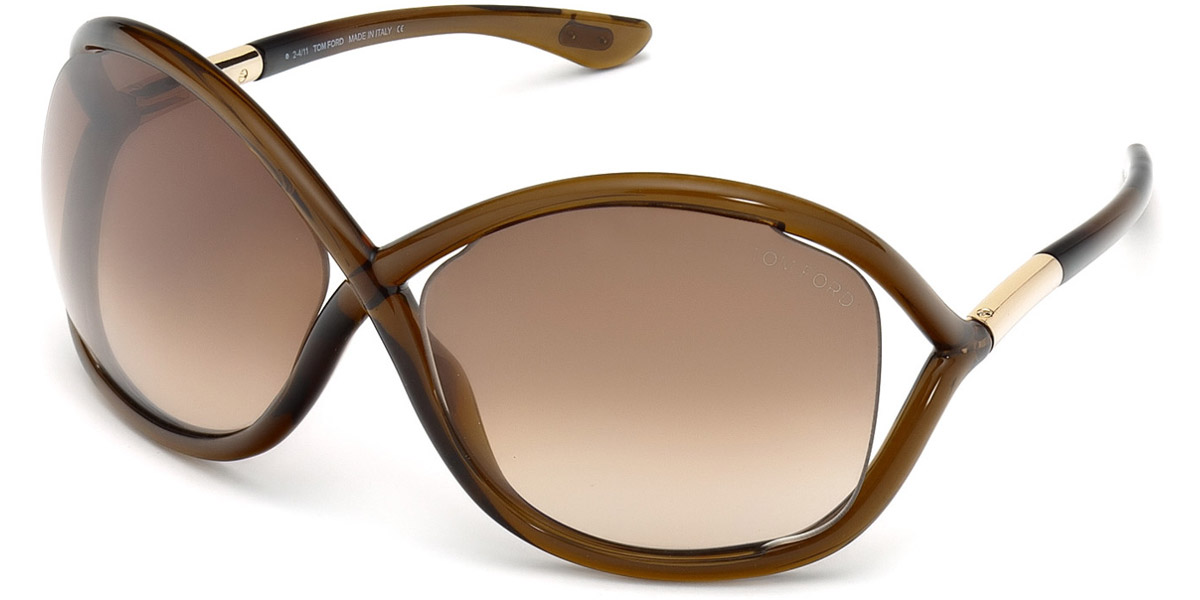 Tom Ford Women's Gradient Whitney FT0009-692-64 Brown Round Sunglasses 