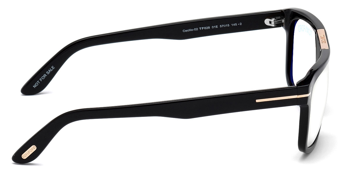 Tom Ford FT0628 Cecilio 02 001 57 Shiny Black Sunglasses