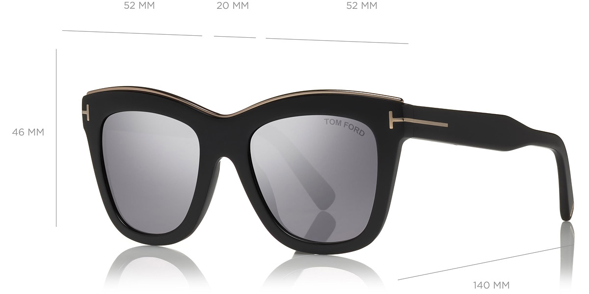 Tom Ford™ FT0685 Julie 01C 52 Shiny Black Sunglasses