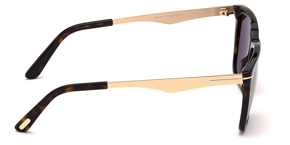 Color: Shiny Classic Dark Havana with Shiny Rose Gold (52E) - Tom Ford FT0862Garrett52E54