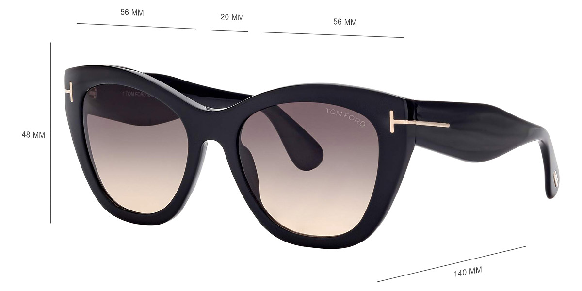 Tom Ford™ FT0940 Cara Square Sunglasses | EyeOns.com