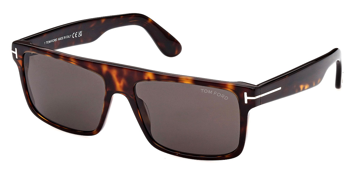 Tom Ford™ FT0999 Philippe-02 52A 58 Shiny Dark Havana/T Logo Sunglasses