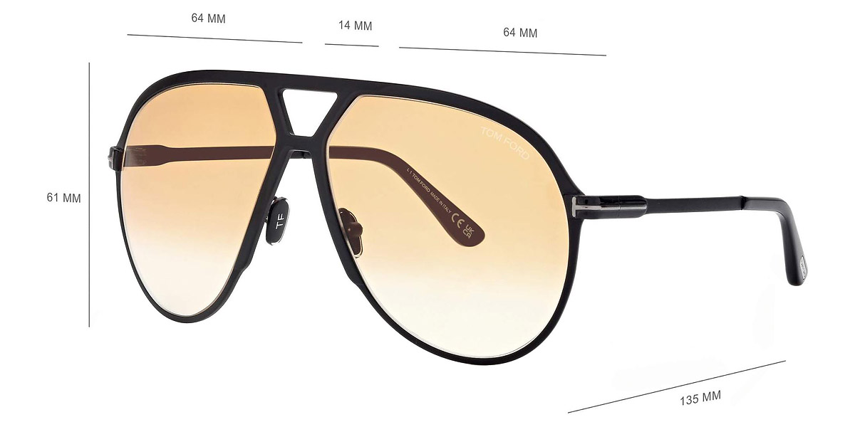 Color: Black/T Logo (01F) - Tom Ford FT1060Xavier01F64