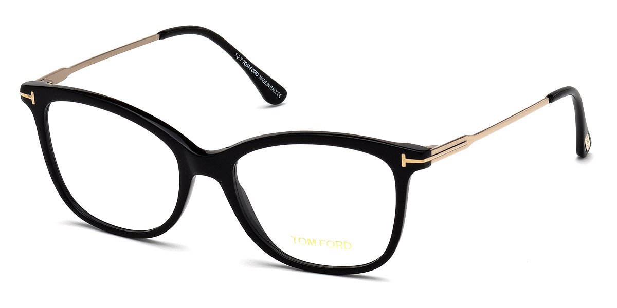 Tom Ford™ FT5510 001 52 Shiny Black/Shiny Rose Gold Eyeglasses