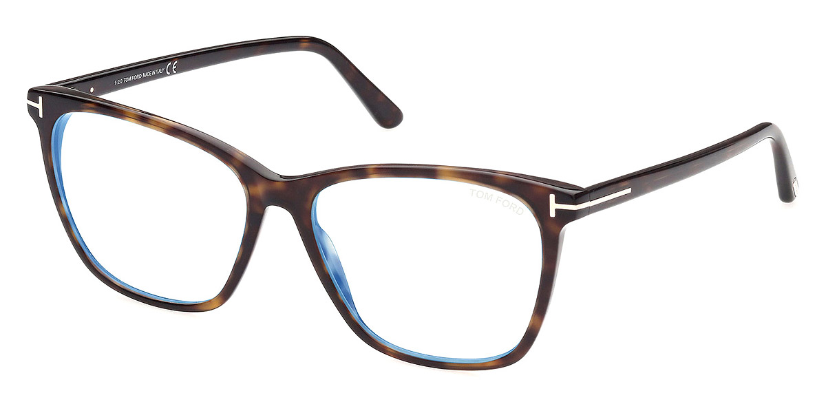 Color: Shiny Classic Dark Havana/T Logo (052) - Tom Ford FT5762-B05255