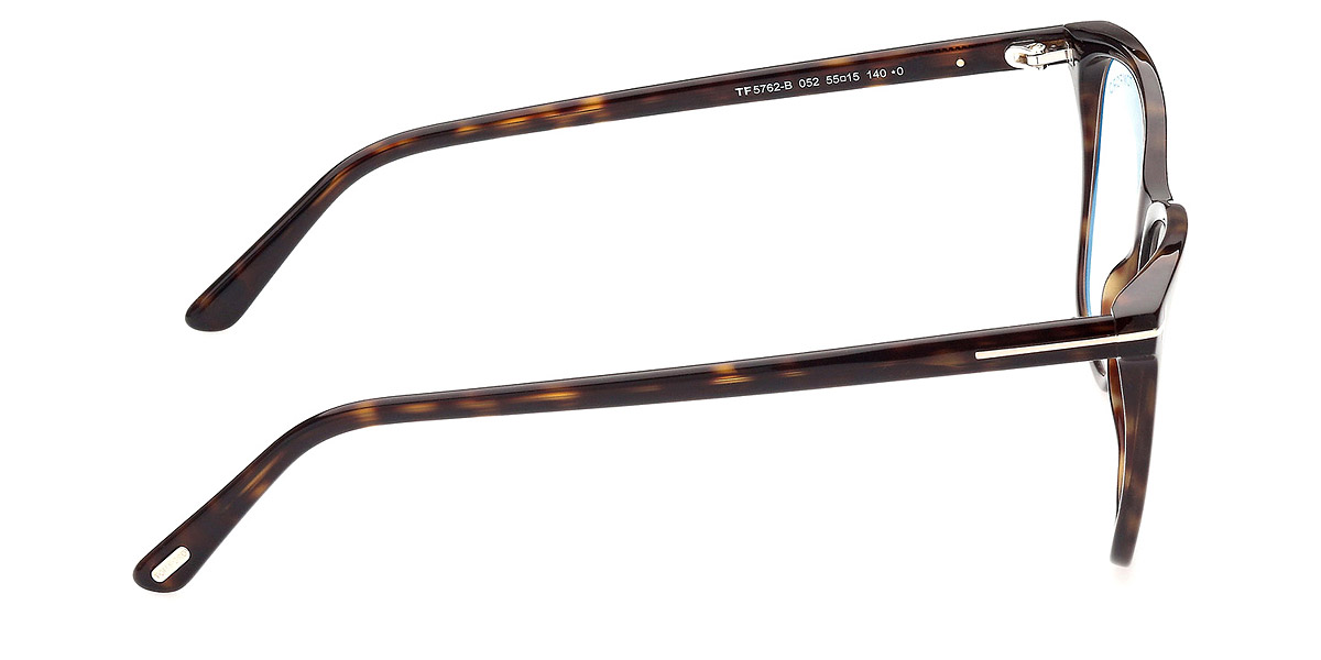 Color: Shiny Classic Dark Havana/T Logo (052) - Tom Ford FT5762-B05255