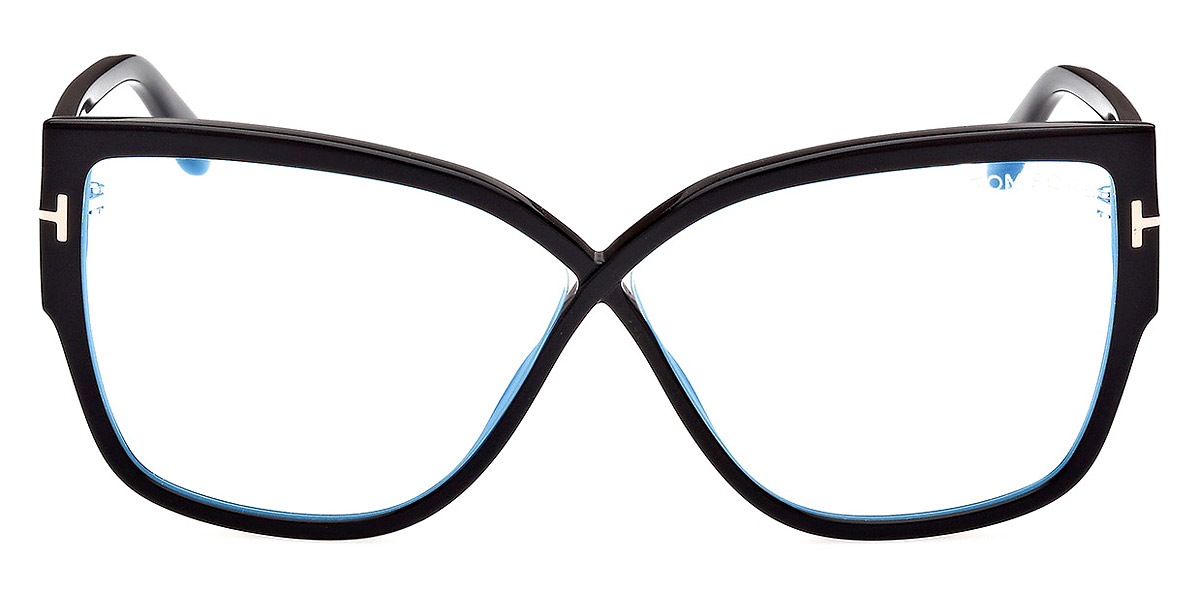 Tom Ford™ FT5828-B 001 60 Shiny Black/T Logo Eyeglasses