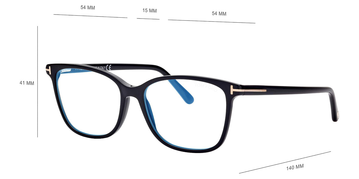 Color: Shiny Black/T Logo (001) - Tom Ford FT5842-B00154