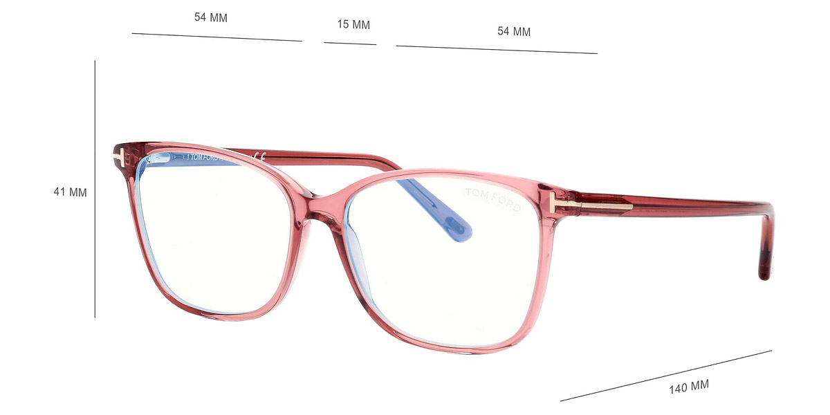 Color: Shiny Transparent Pink/T Logo (074) - Tom Ford FT5842-B07454