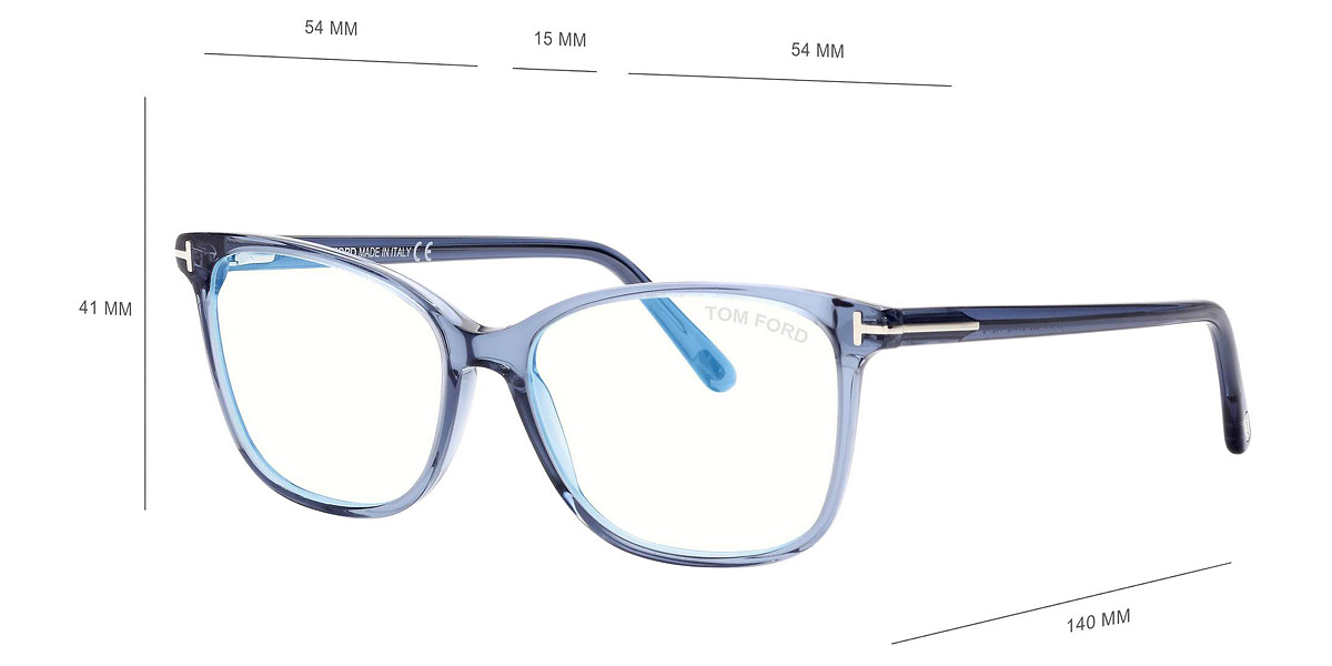 Color: Shiny Blue/T Logo (090) - Tom Ford FT5842-B09054