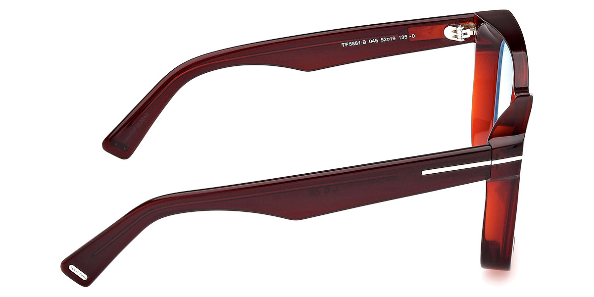 Color: Shiny Transparent Amber/T Logo (045) - Tom Ford FT5881-B04552