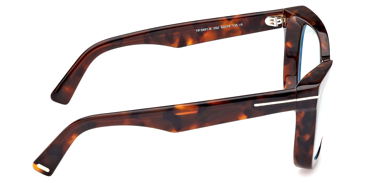 Color: Shiny Dark Havana/T Logo (052) - Tom Ford FT5881-B05252