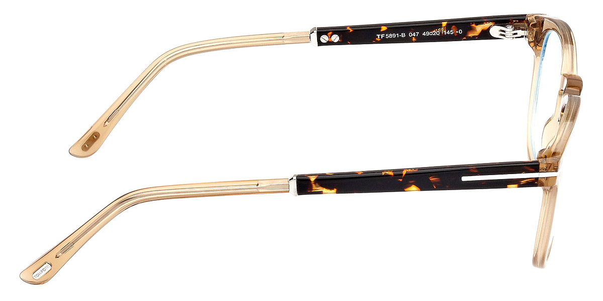 Color: Transparent Beige/Palladium/T Logo (047) - Tom Ford FT5891-B04749