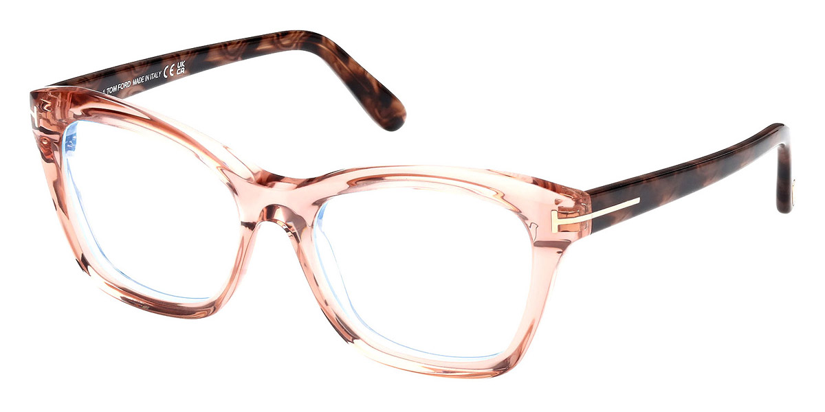 Color: Shiny Light Pink/Colored Havana (072) - Tom Ford FT5909-B07253