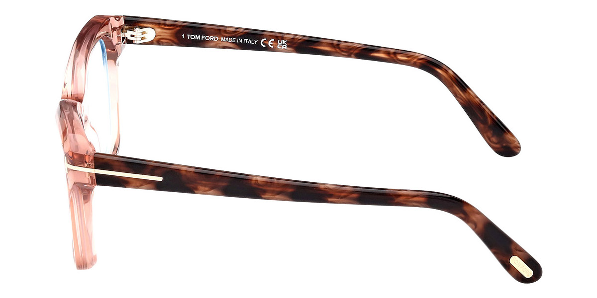 Color: Shiny Light Pink/Colored Havana (072) - Tom Ford FT5909-B07253