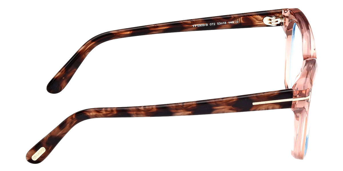Color: Shiny Light Pink/Colored Havana (072) - Tom Ford FT5909-B07253