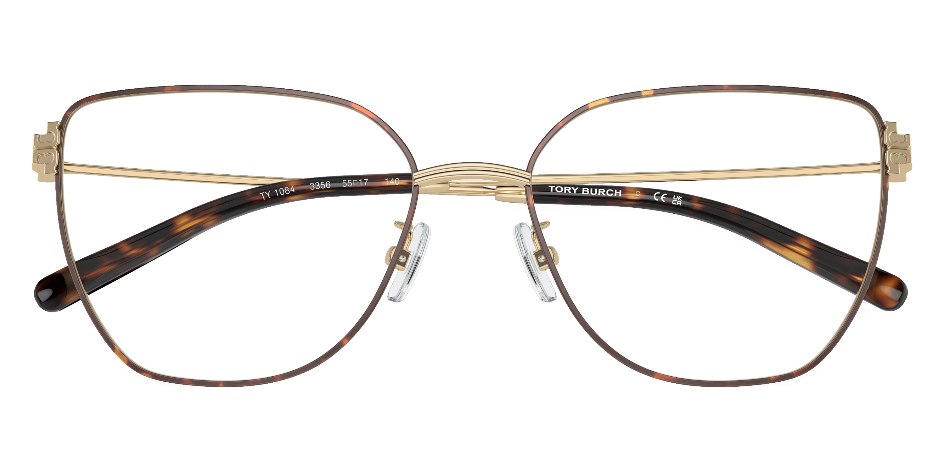 Color: Dark Tortoise/Shiny Light Gold (3356) - Tory Burch TY1084335655