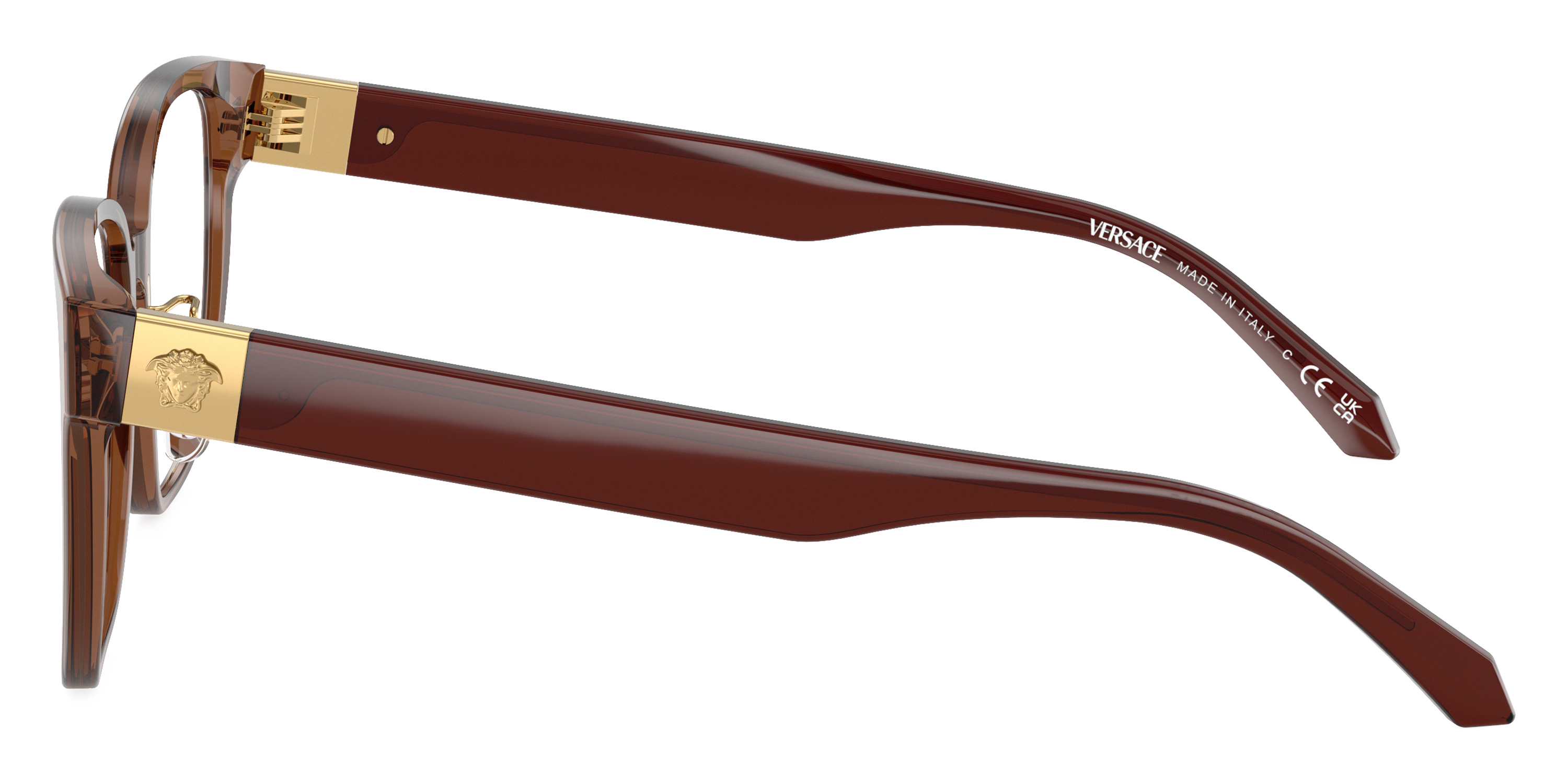 Color: Transparent Dark Brown (5028) - Versace VE3360D502854
