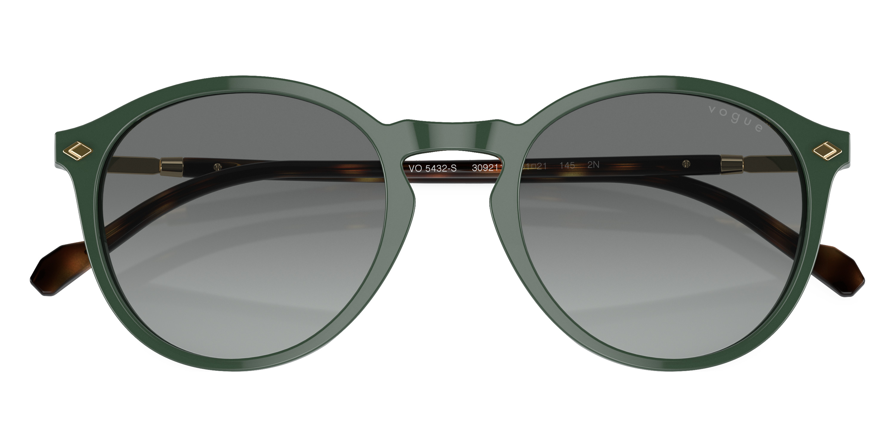 Color: Dusty Green/Total Dark Havana (309211) - Vogue VO5432S30921151