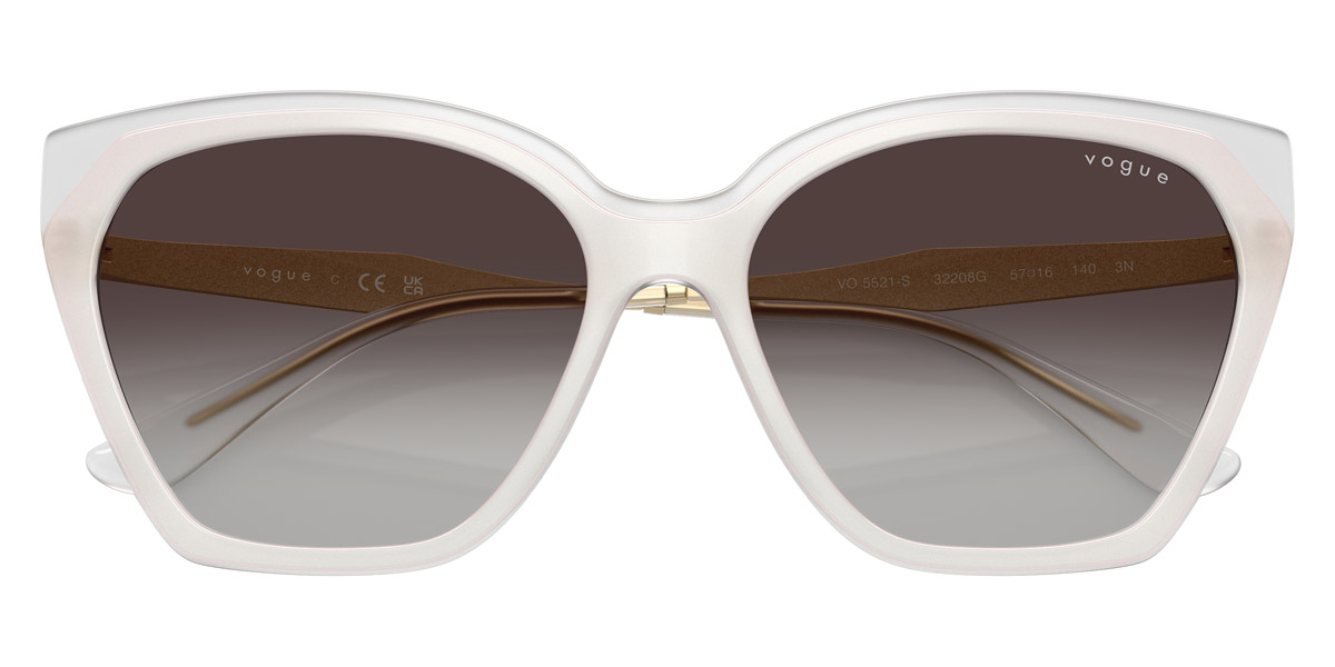 Color: Top White/Opal Milk/Pale Gold (32208G) - Vogue Eyewear VO5521S32208G57