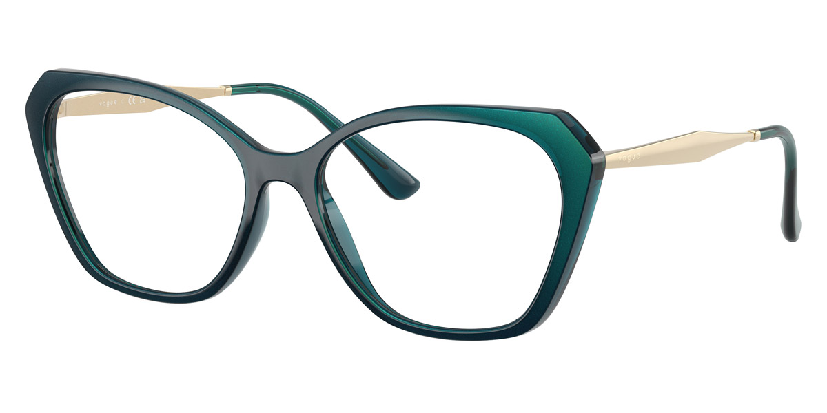 Color: Top Blue/Transparent Octanio/Pale Gold (3224) - Vogue Eyewear VO5522322452