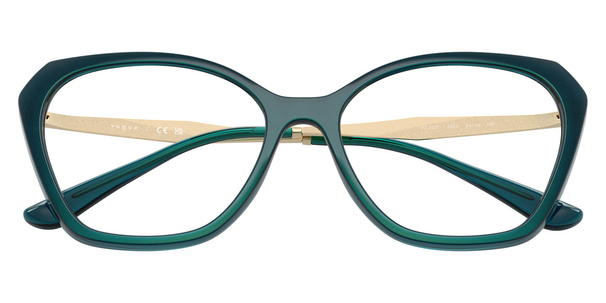Color: Top Blue/Transparent Octanio/Pale Gold (3224) - Vogue Eyewear VO5522322452