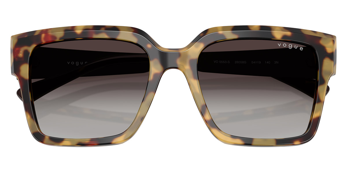Color: Yellow Tortoise/Matte Brown/Gold (26058G) - Vogue Eyewear VO5553S26058G54