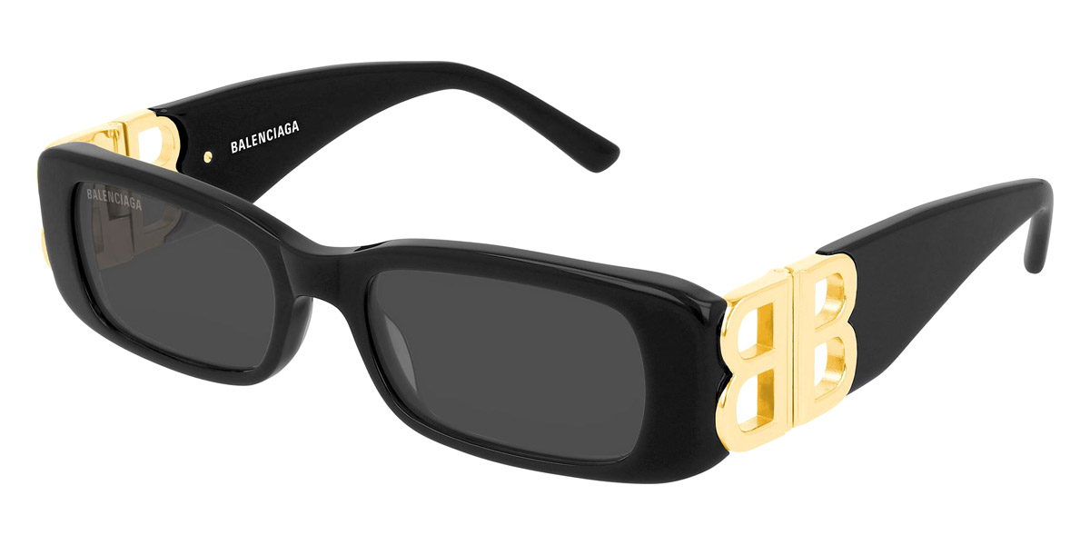BB0096S Sunglasses by Balenciaga™. Shape: Narrow / Rectangle, Material: Acetate, Frame Type: Full Rim.
